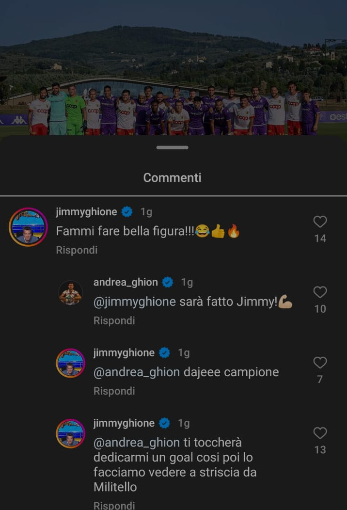 screenshot ghione La raccomandazione di Jimmy Ghione ad Andrea Ghion: “Fammi fare bella figura”