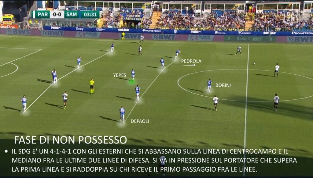 FOTO2 La Sampdoria di Pirlo, l'analisi tecnico tattica del match analyst Davide Greco