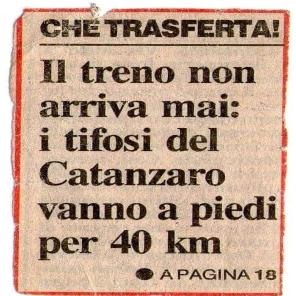 articolo 2 Ultras Catanzaro, 26 settembre 1993, 30 anni fa una trasferta che ha fatto storia