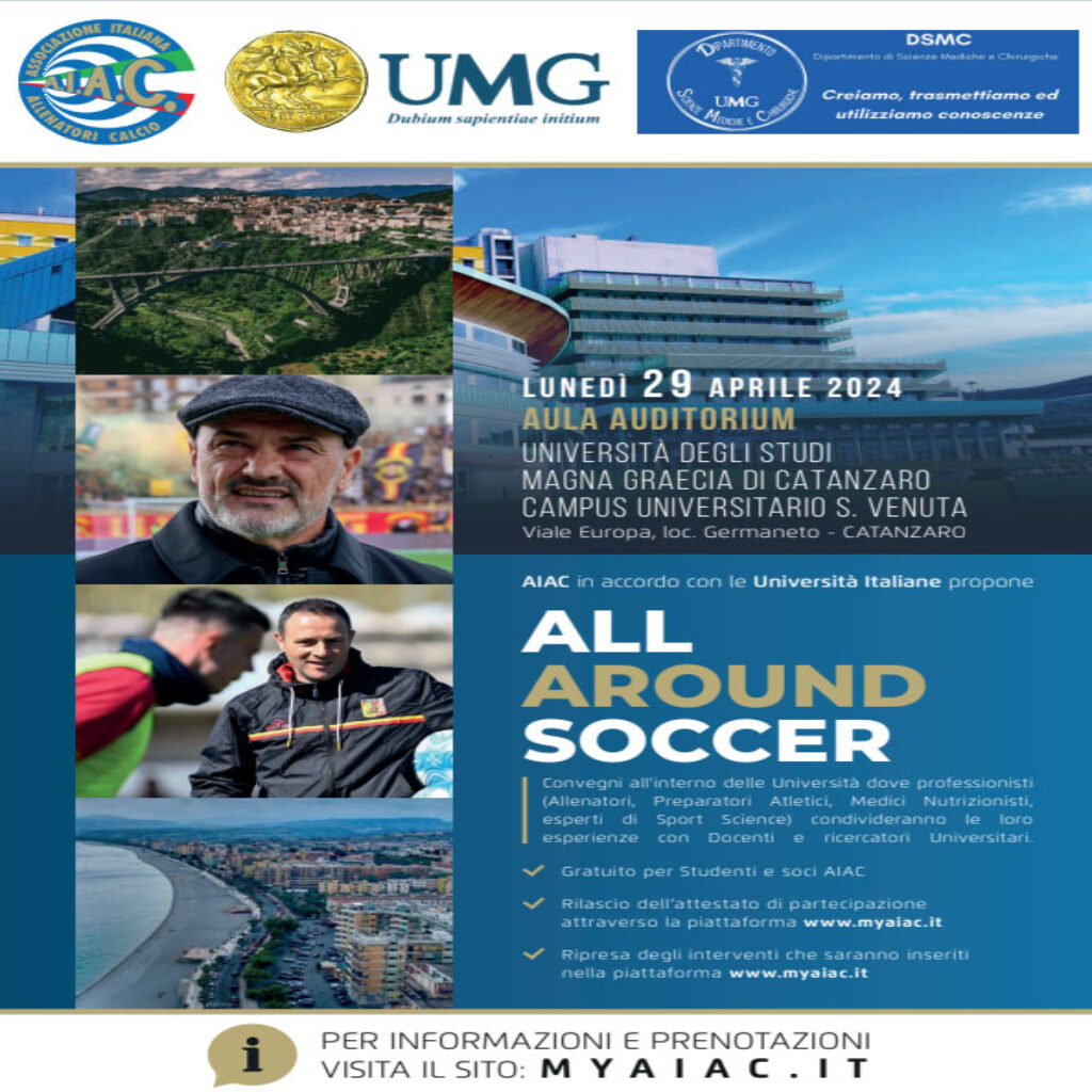 Vol Umg 1 "All around Soccer" (AIAC), a lezione all'UMG con Vincenzo Vivarini e Antonio Del Fosco